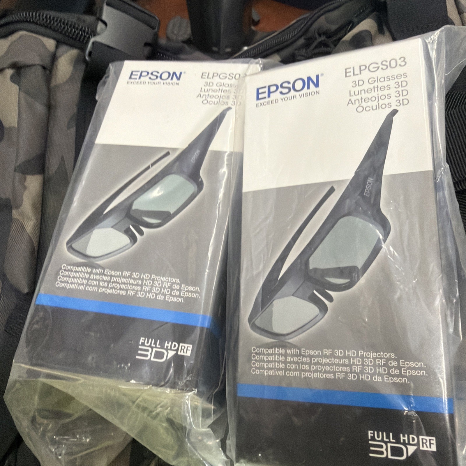 Epson ELPGS03 Active 3D Glasses RF Black (set of 2)