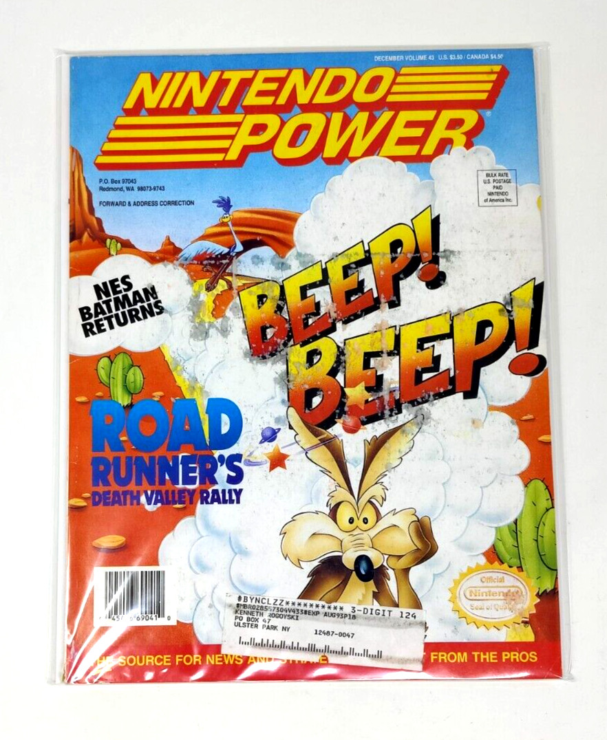 Nintendo Power - Volume 43 - Road Runner  w/ Poster, Trading Cards, Players Poll
