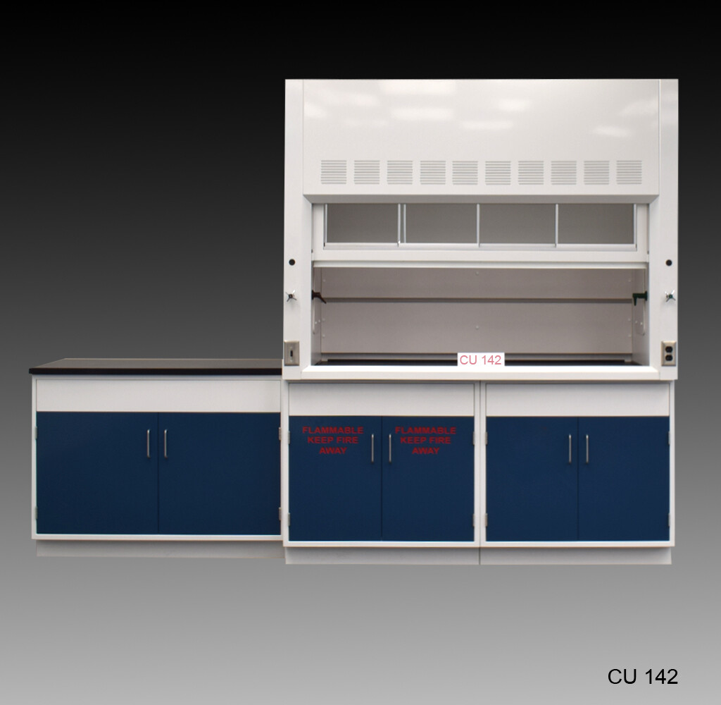 6' Fisher American Fume Hood / Flammable Storage &4' Laboratory Cabinets /E2-547