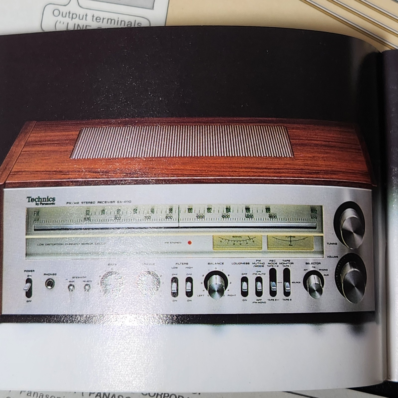 Technics By Panasonic SA 400 Receiver Operating Instructions + New Model Booklet