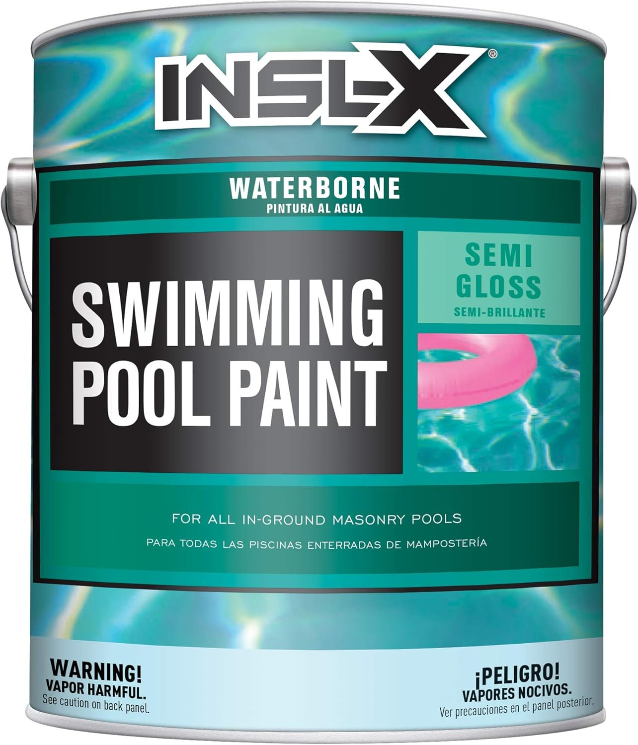 Black Semi-Gloss Acrylic Pool Paint, 1 Gallon - Waterborne Formula