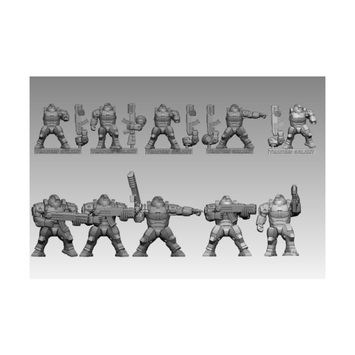 Traders Galaxy Trader's Galaxy Dwerg 28mm Dwerg Federation Marines Pack New