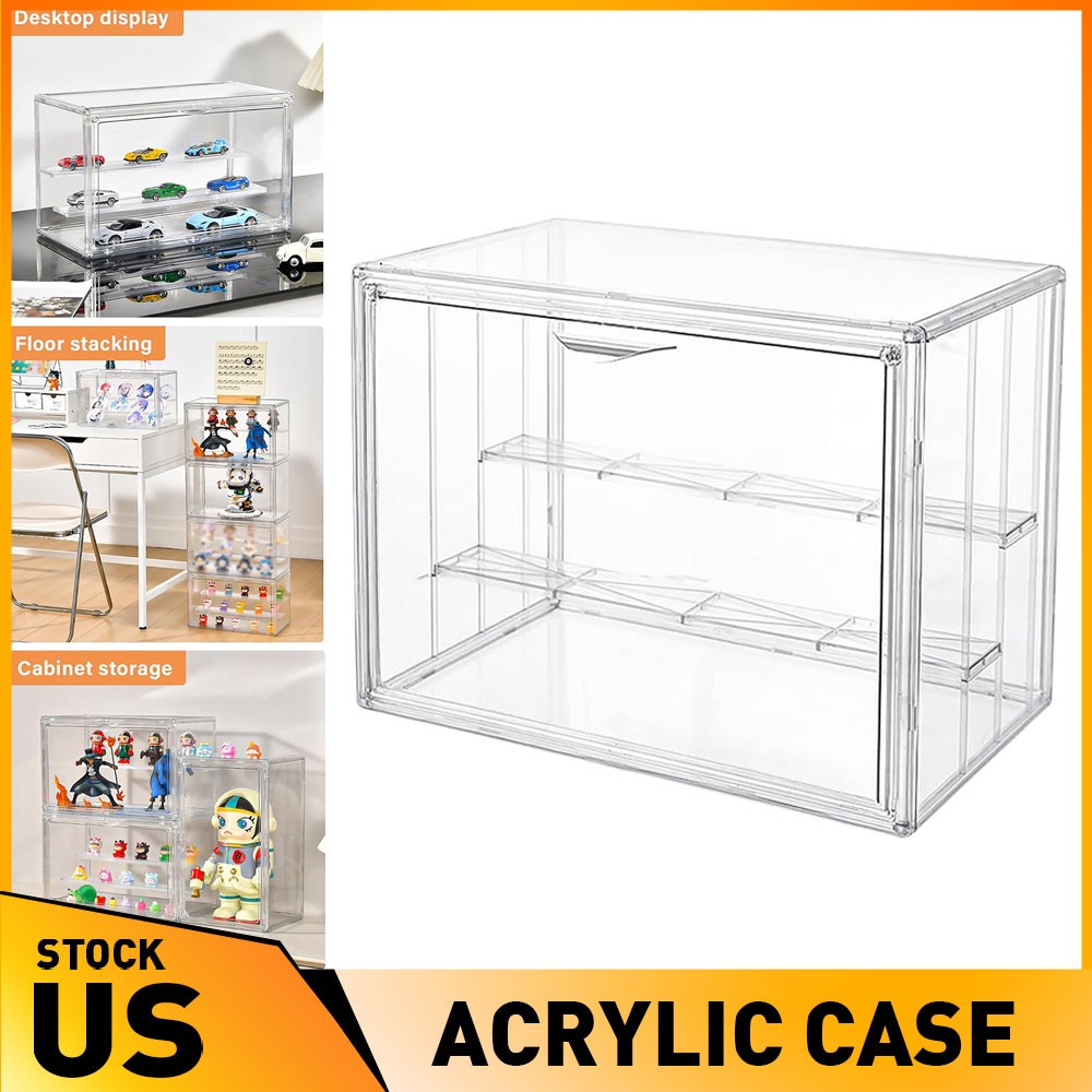 Clear Figurine Display Box Acrylic Figure Stand Toy Figure Display Cases