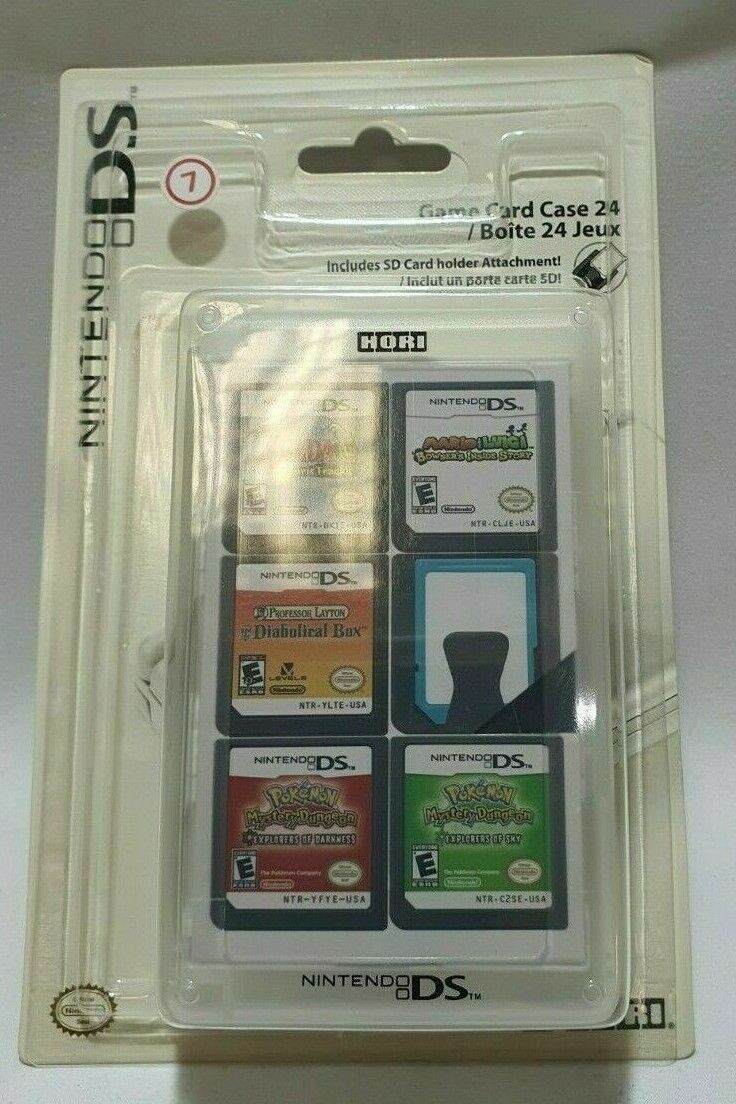 Hori 24 Game Card Case Clear Nintendo DS New Factory Sealed