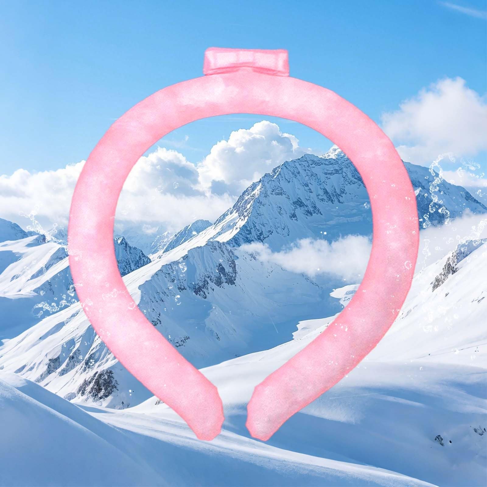 Reusable Cooling Ice Neck Collar, Adjustable Conventional size, Pink