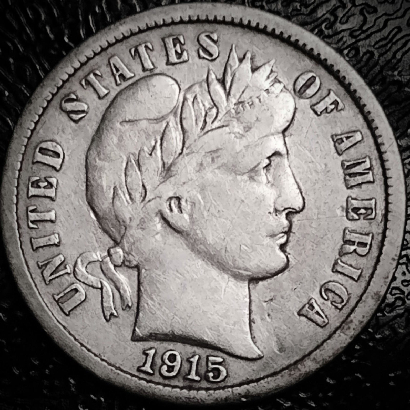 1915 S Barber Dime - VF - 90% Silver 10C