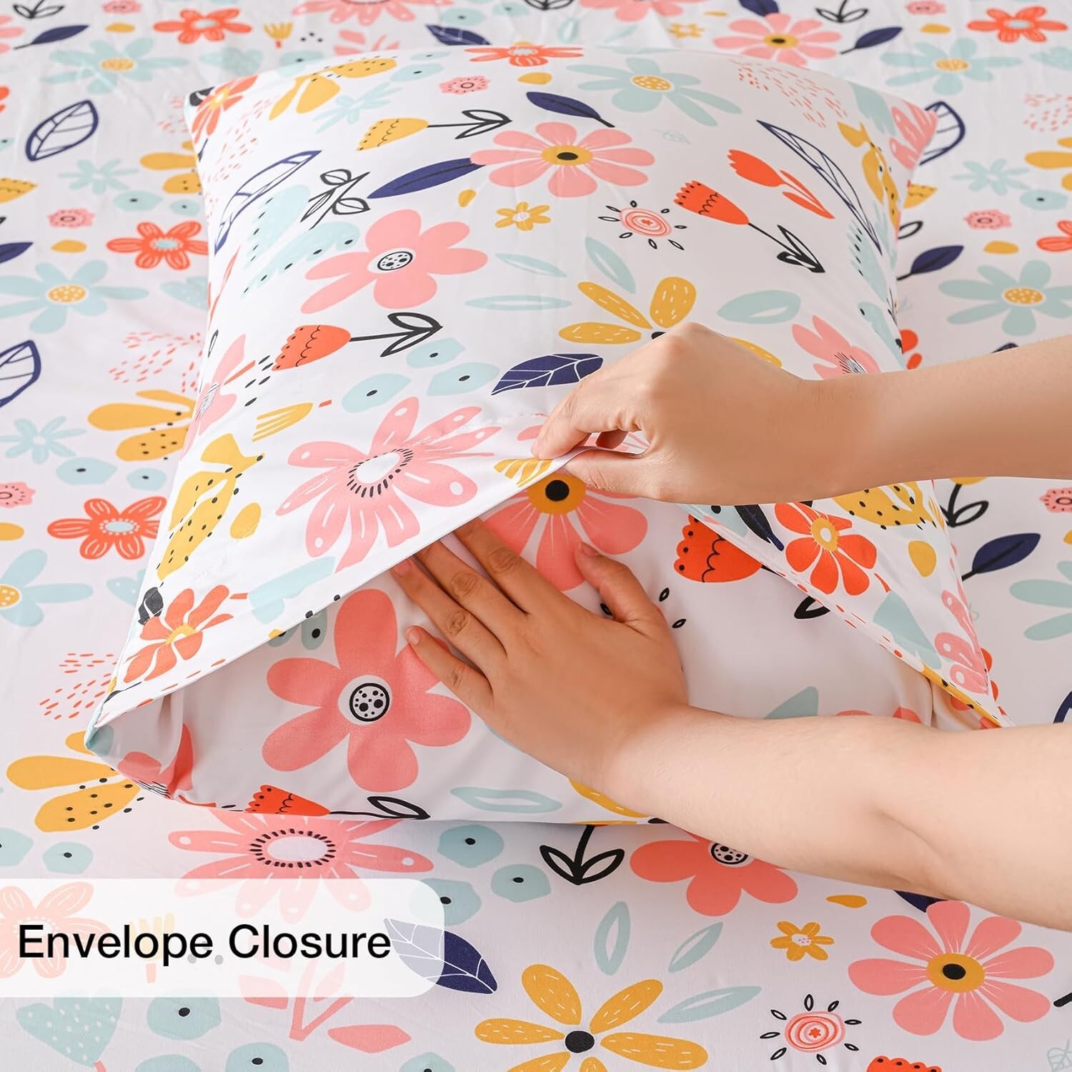 Elegant Floral Microfiber Sheet Set for Queen Beds - 4 Piece Bedding Essentials