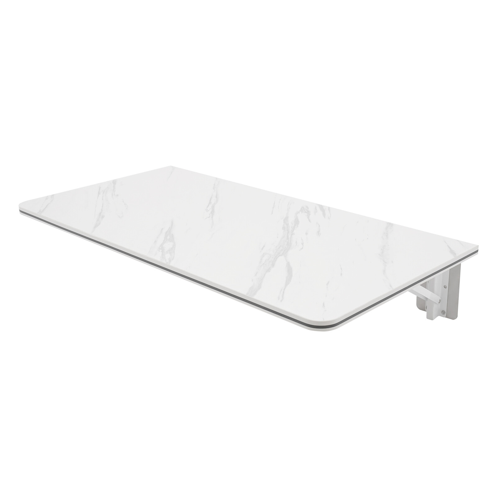 80x40cm White Folding Wall Desk Wall Mounted Folding Table Rectangular Wall Desk