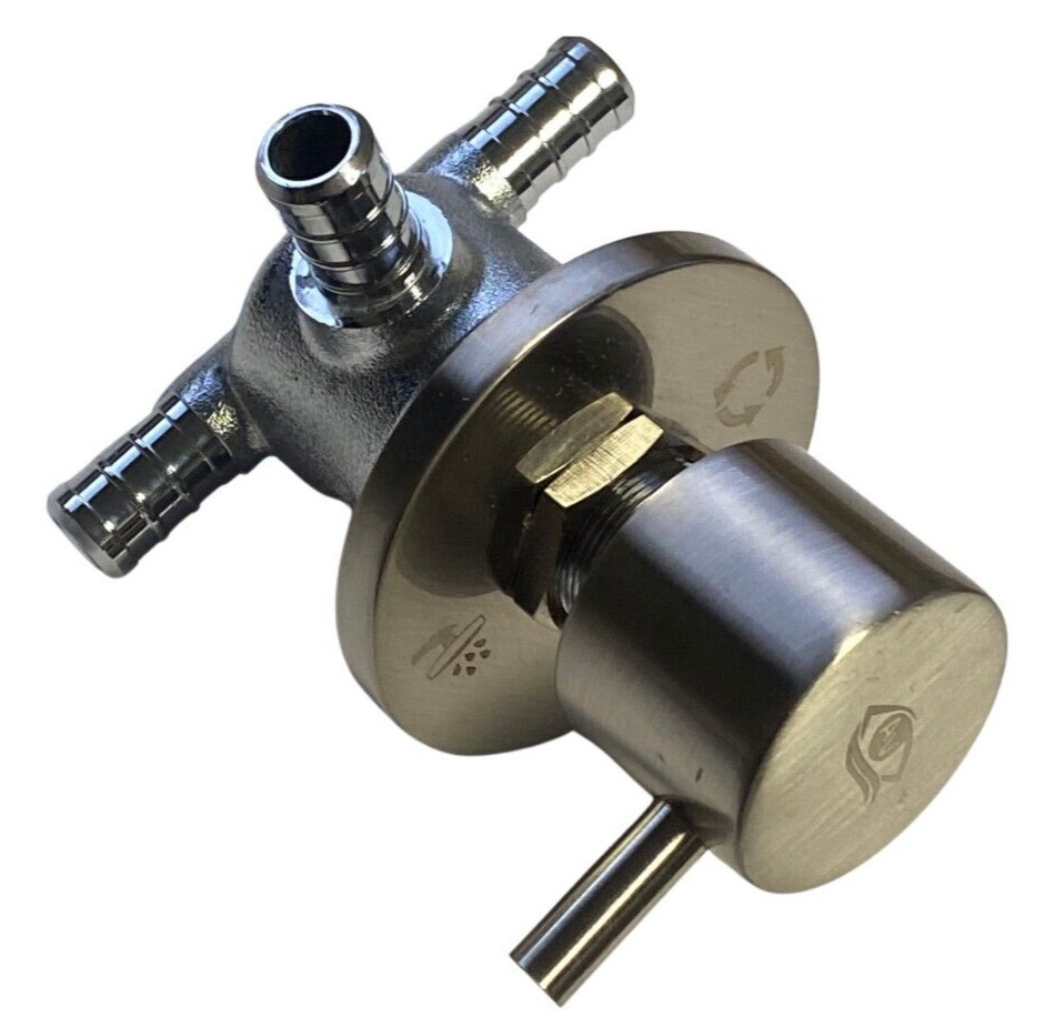 AquaView Sinkmiser AQV-SKB002 Brushed Nickel Water Recycler Valve Diverter