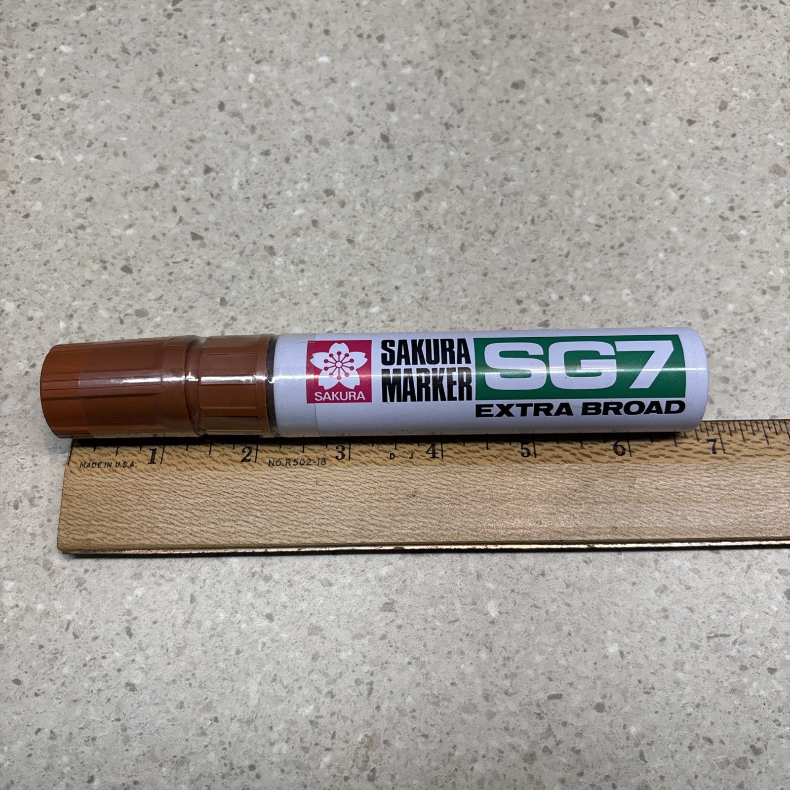 *NOS* Sakura SG7 Extra Broad Marker Brown Flower Cap Graffiti