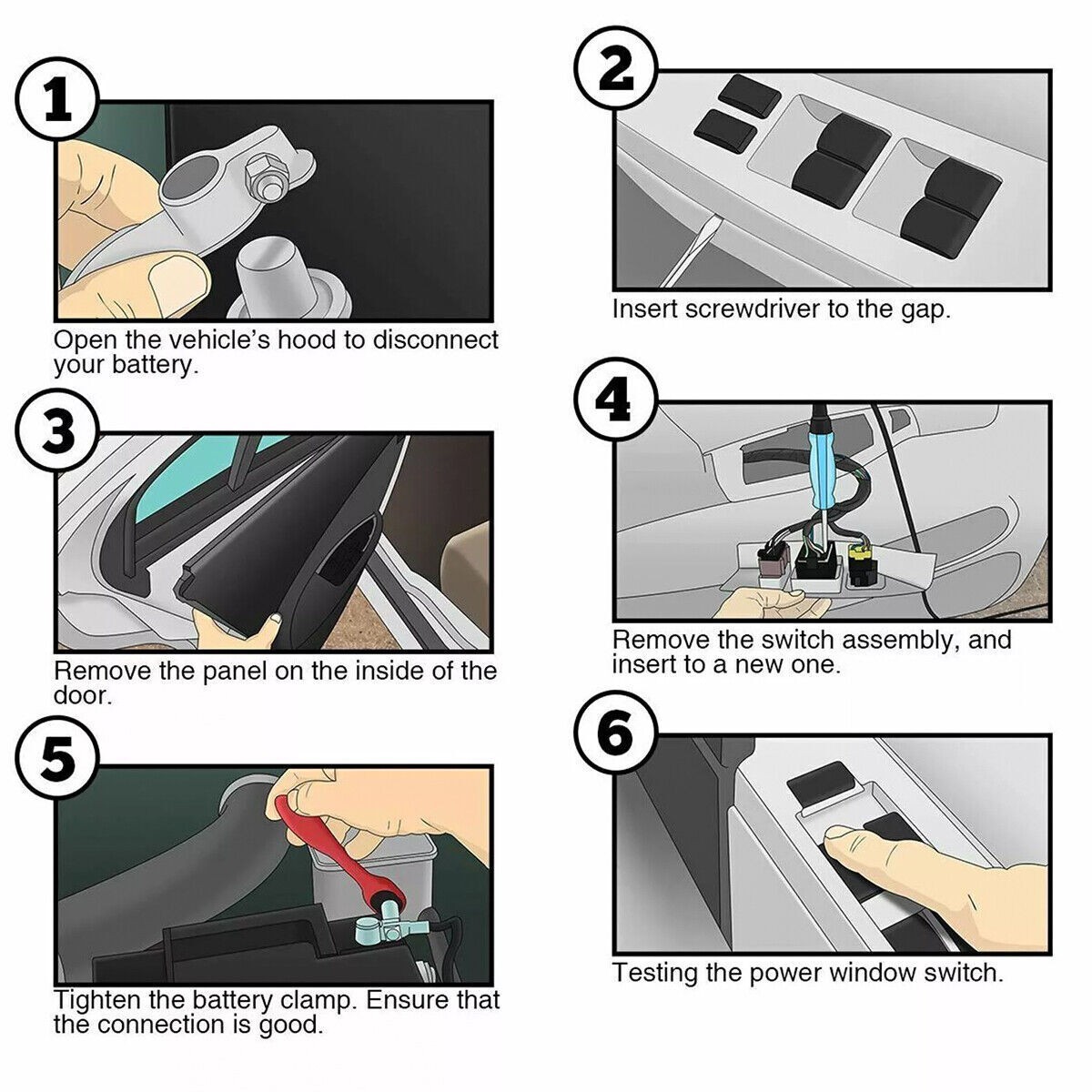 Master Window Switch Controller Button for Honda Accord 2003 2004 2005 2006 NEW