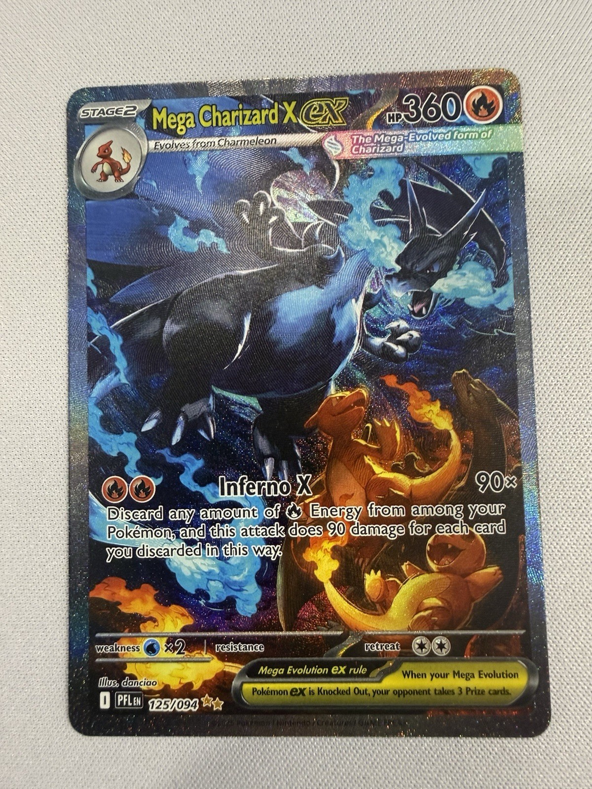 Mega Charizard x EX 125/094 Me02: Phantasmal Flames Holo