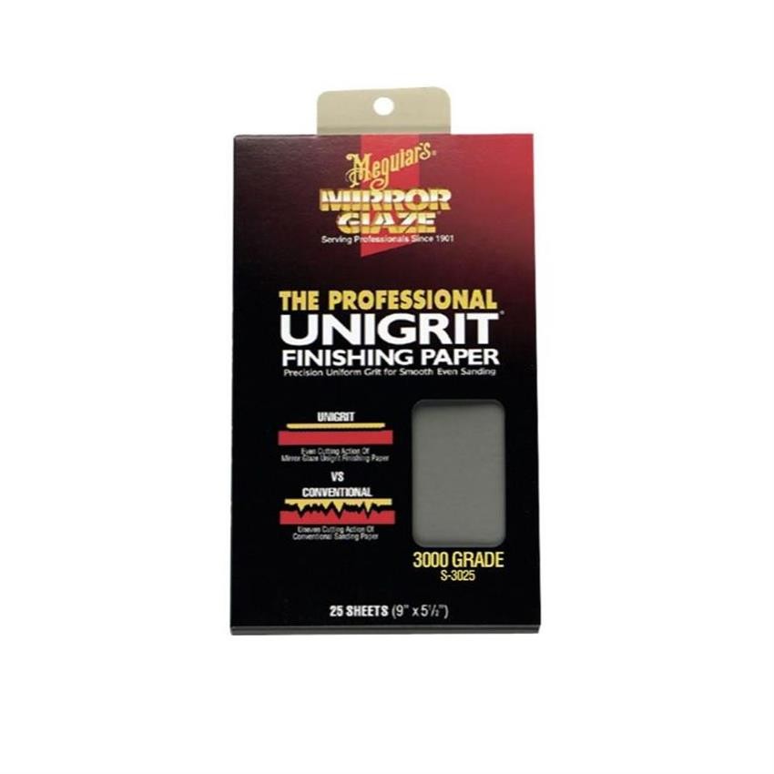 Meguiar's S3025 Mirror Glaze Unigrit Finishing Paper 3000 Grit