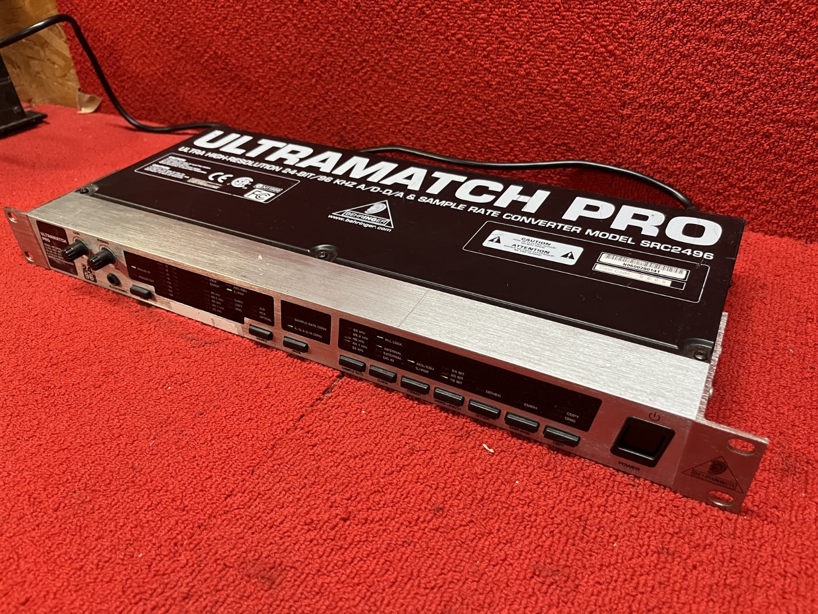 Used Behringer Ultramatch Pro SRC2496 AD/DA Sample Rate Converter Good Condition