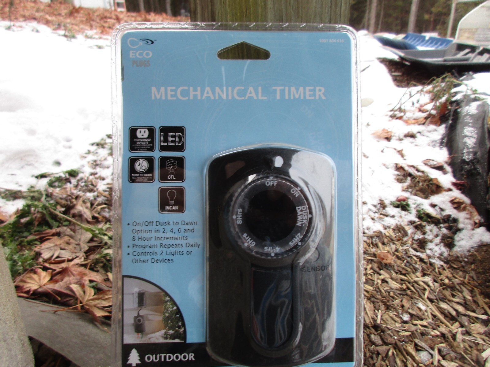 Free Ship, Eco 15 Amp Plug-In Dial Light Sensing Outdoor Mechanical Timer