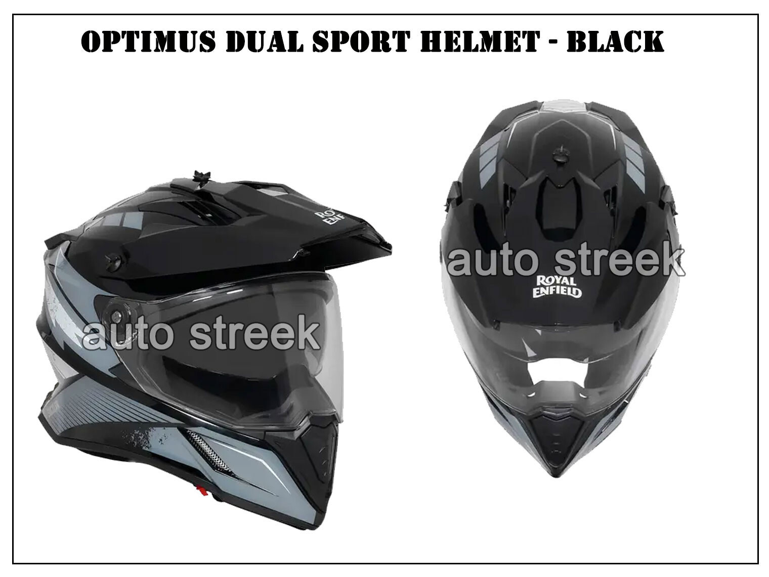 Genuine Royal Enfield "OPTIMUS DUAL SPORT HELMET - BLACK"