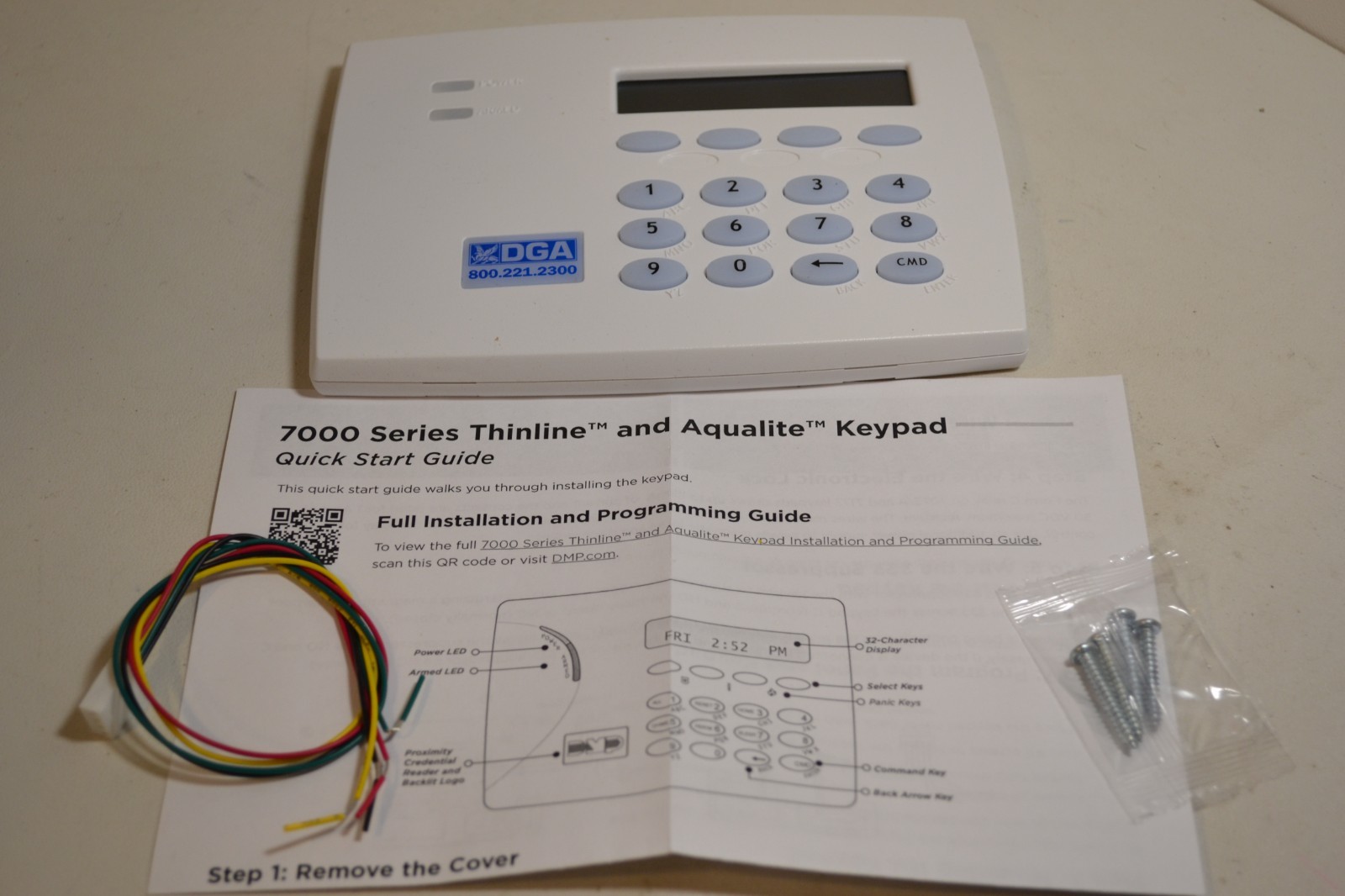 DMP 7160-WDGA Thin LCD Keypad White DGA