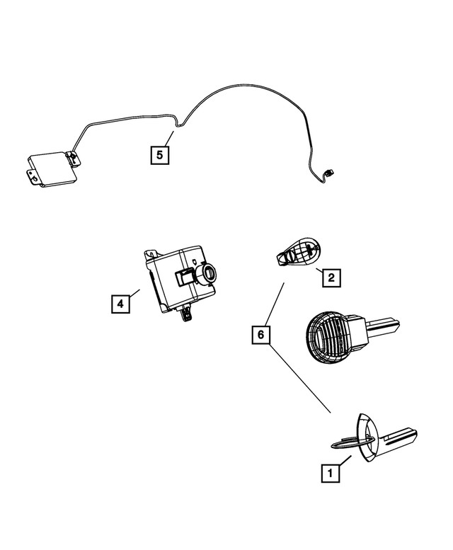 Genuine Mopar Integrated Key Fob Transmitter Kit 68066848AF