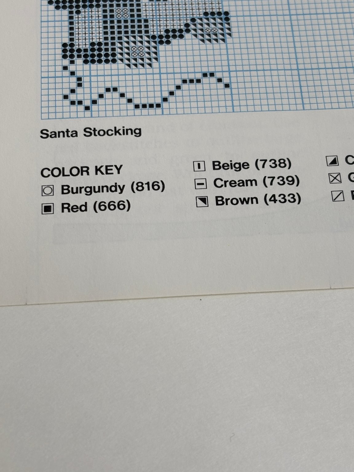 Santa Stocking Needlework Pattern 17.5in Book Pages