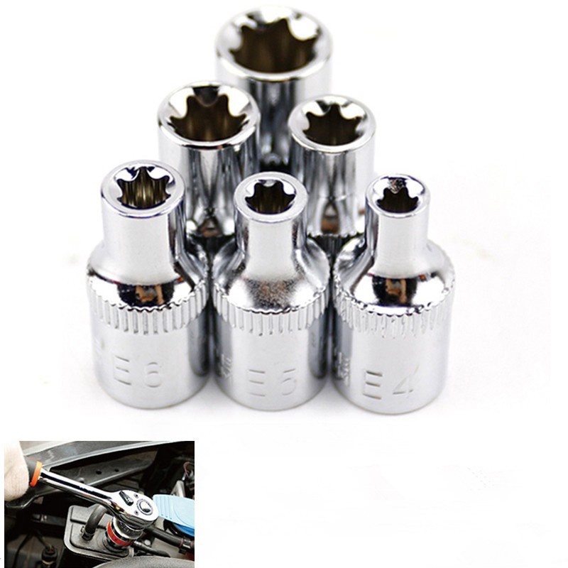 1/4 Inch Drive Sockets Wrenches Steel E4 E5 E6 E7 E8 E10 Supplies Equipment