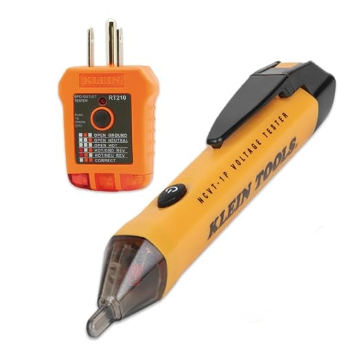 Klein Tools 80025 Outlet Tester Kit with GFCI Tester and Non-Contact DEVICE