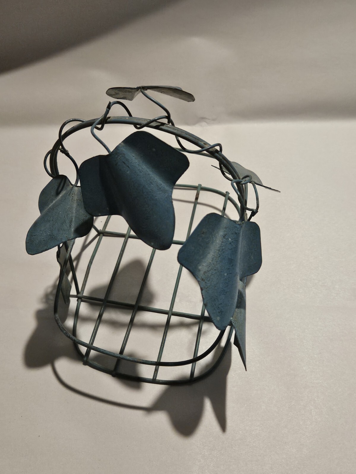 Cute Little Metal Basket Craft Or Decor
