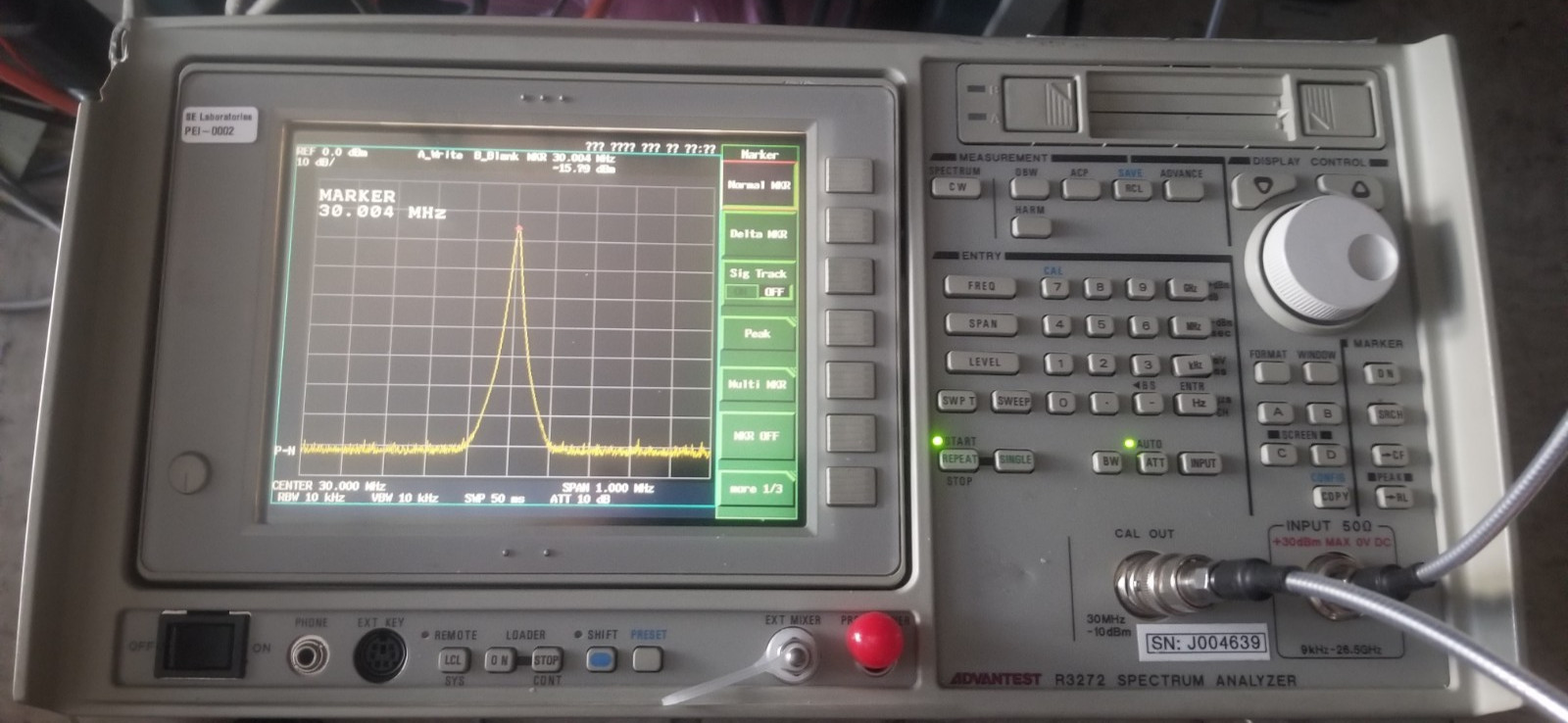 Advantest R3272 26.5GHz Spectrum Analyzer Portable WORKING!