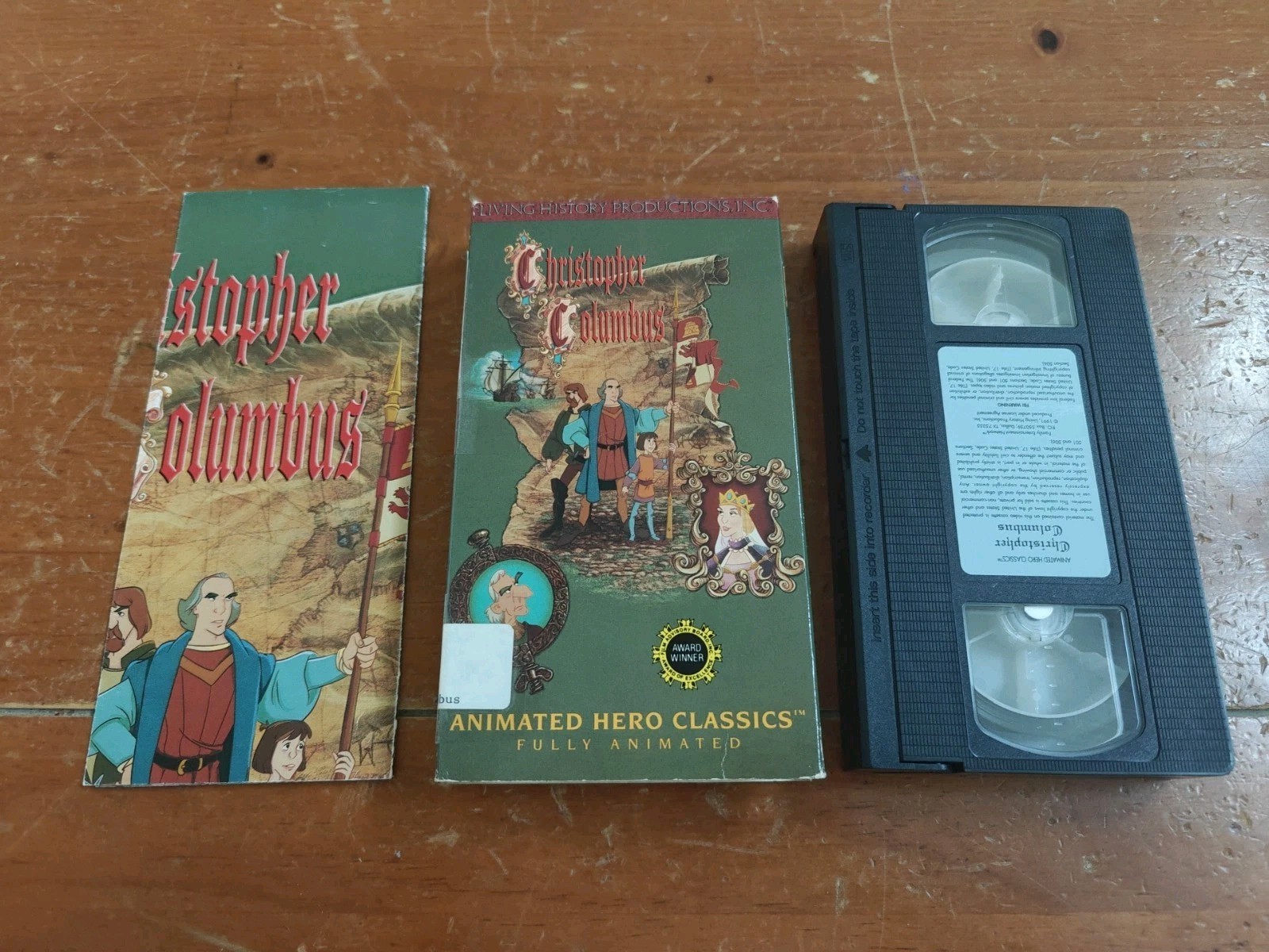 "CHRISTOPHER COLUMBUS" POSTER & VHS VIDEO TAPE ANIMATED HERO CLASSICS