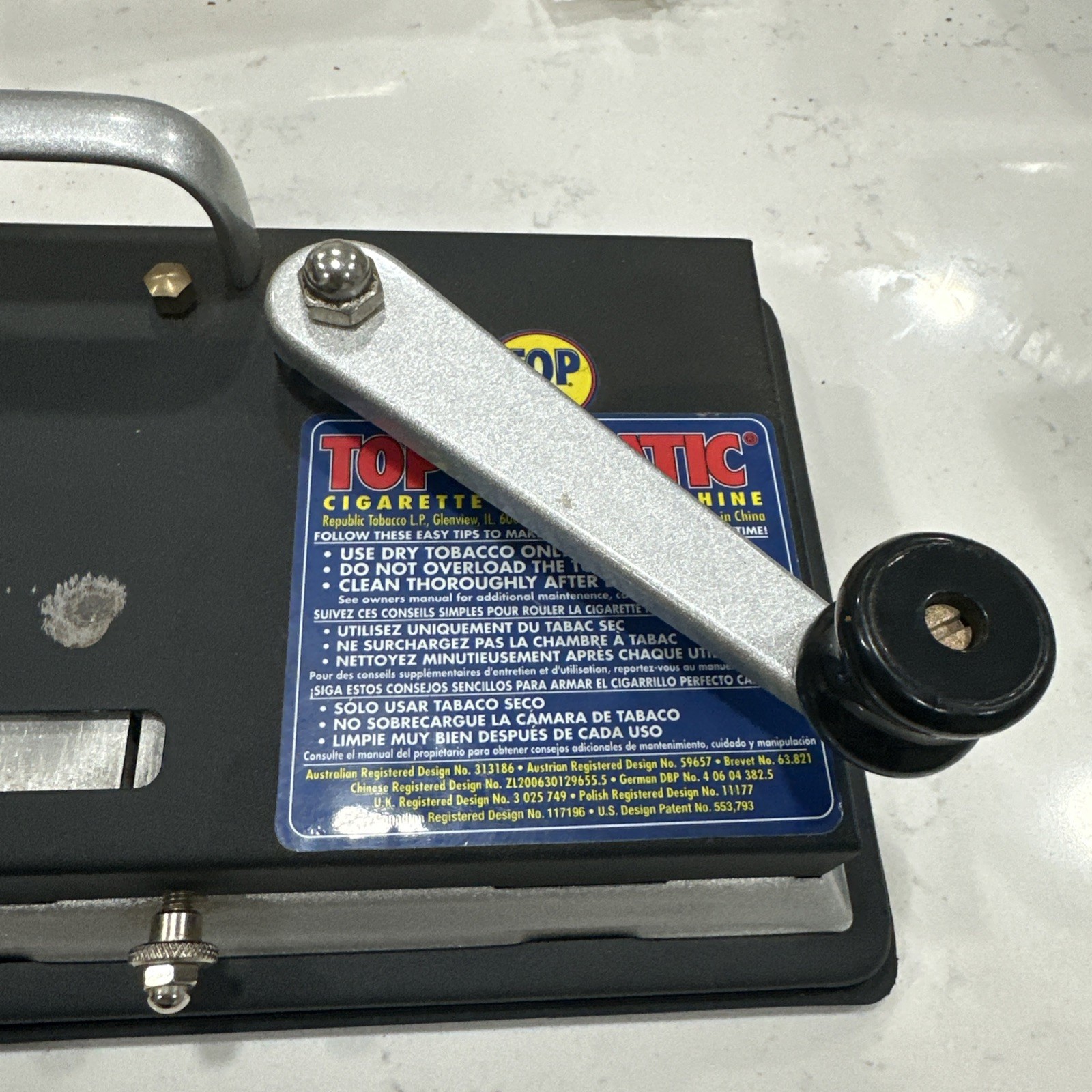 TOP O MATIC CIGARETTE ROLLING MACHINE KING SIZE & 100MM ^