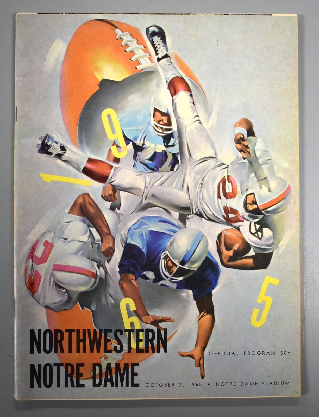 Northwestern vs Notre Dame October 2nd 1965 Official Game Program Football