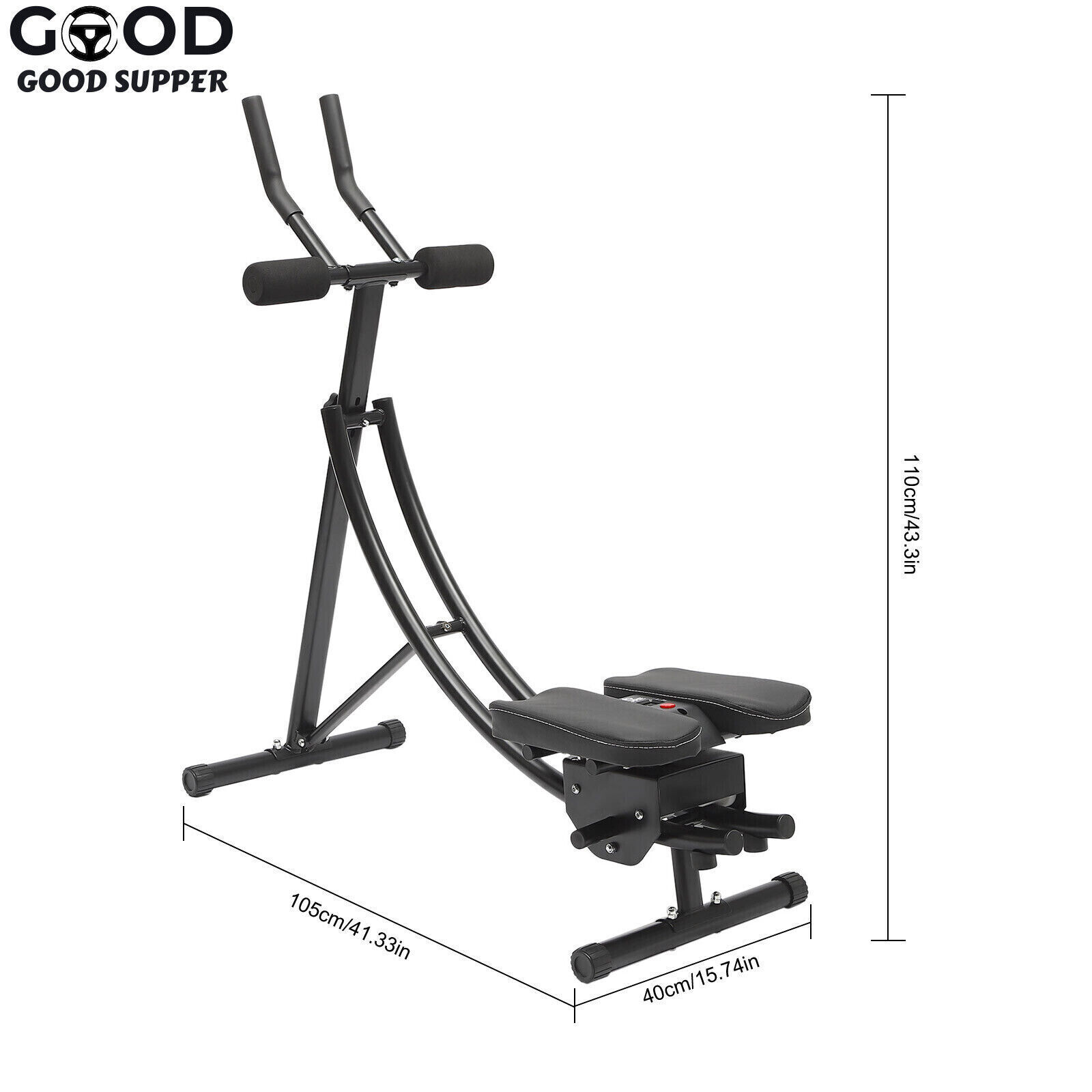 Ab Machine Coaster Abdominal Crunch Trainer fit Home Gym Core Workout Equipment