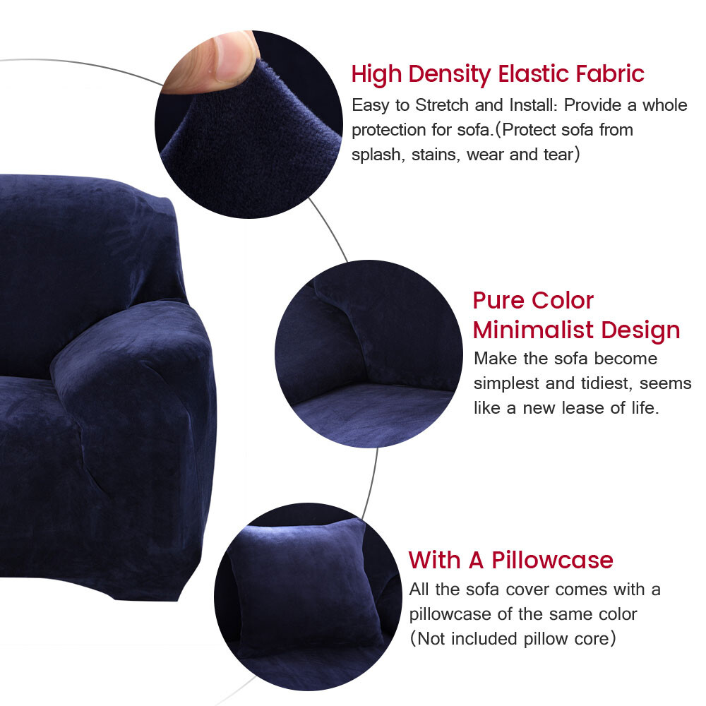 1/2/3/4 Seater Couch Sofa Slipcover Protector Stretch Plush Thick Sofa Covers US