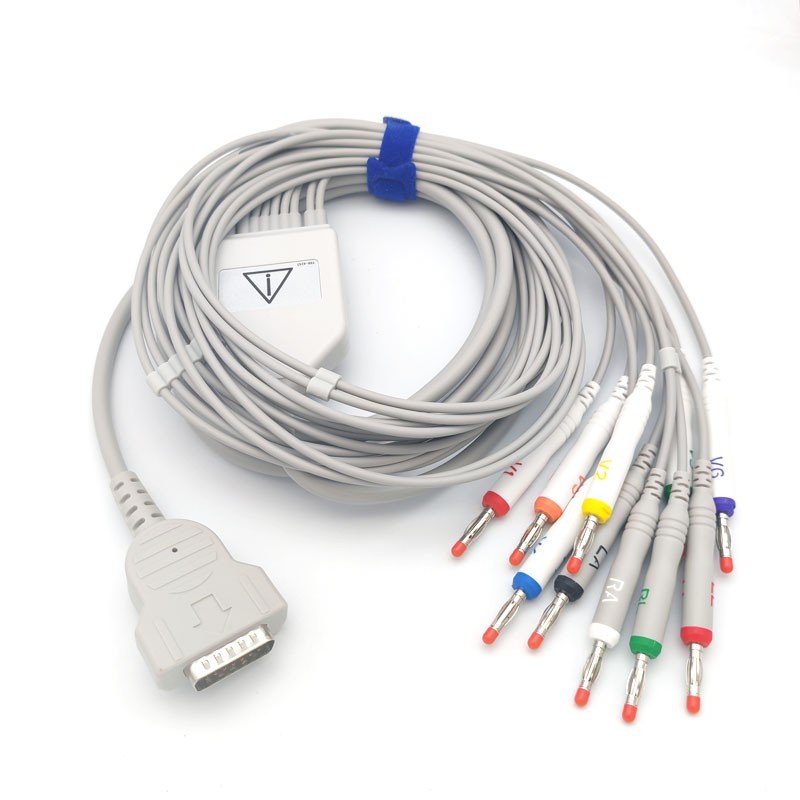 Direct-Connect 10 Leads EKG Cable,Banana AHA,Compatible GE Marquette 2104727-001