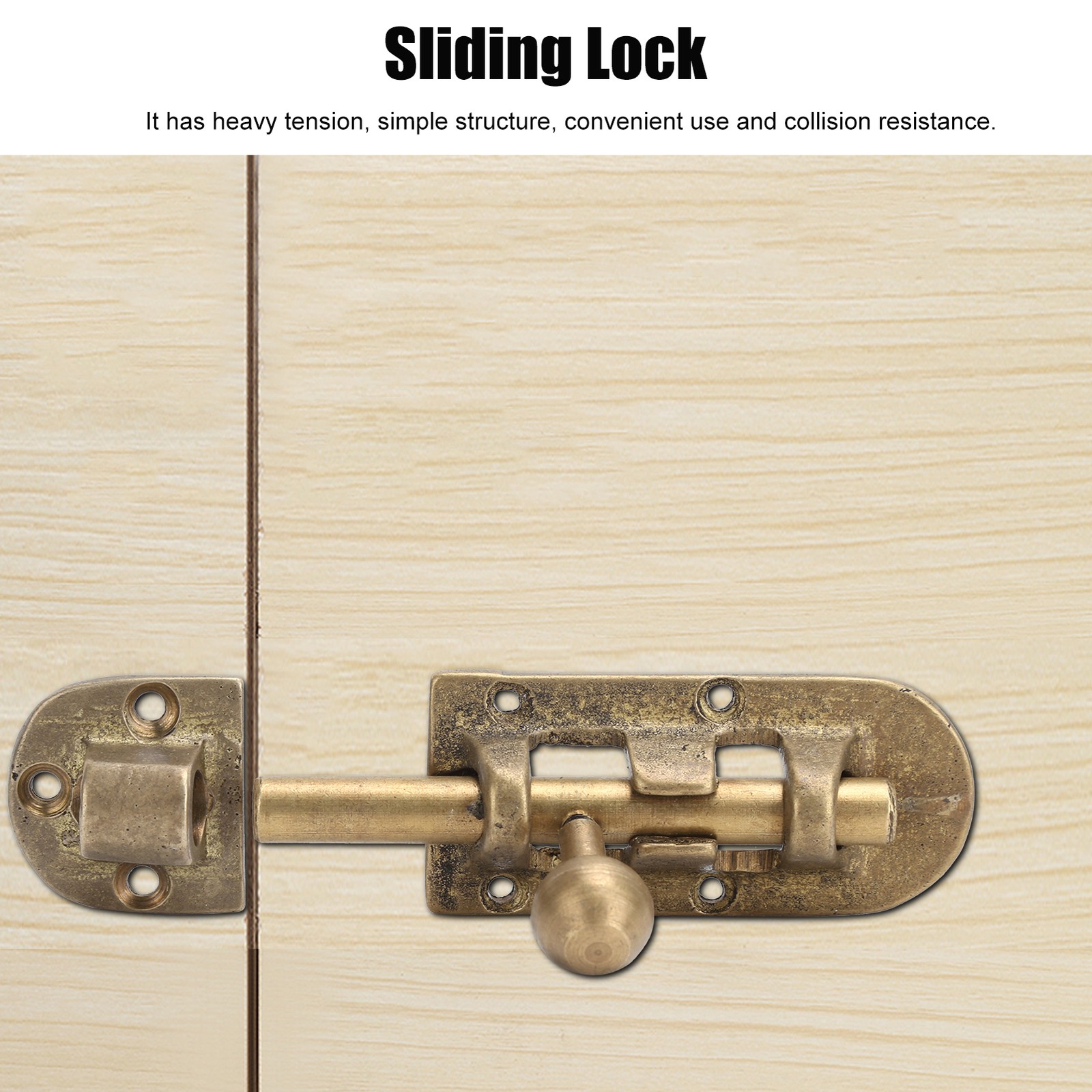 Sliding Lock Durable Design Ideal For Home Security 10x3cm Excellent