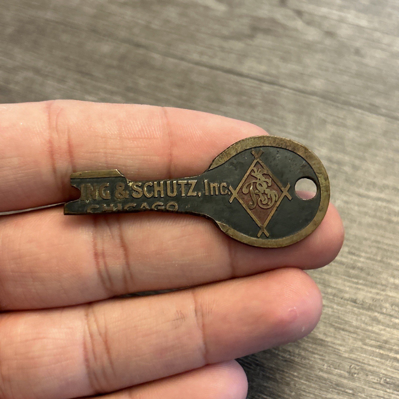 Vintage Schutz Inc Chicago Ornate Key