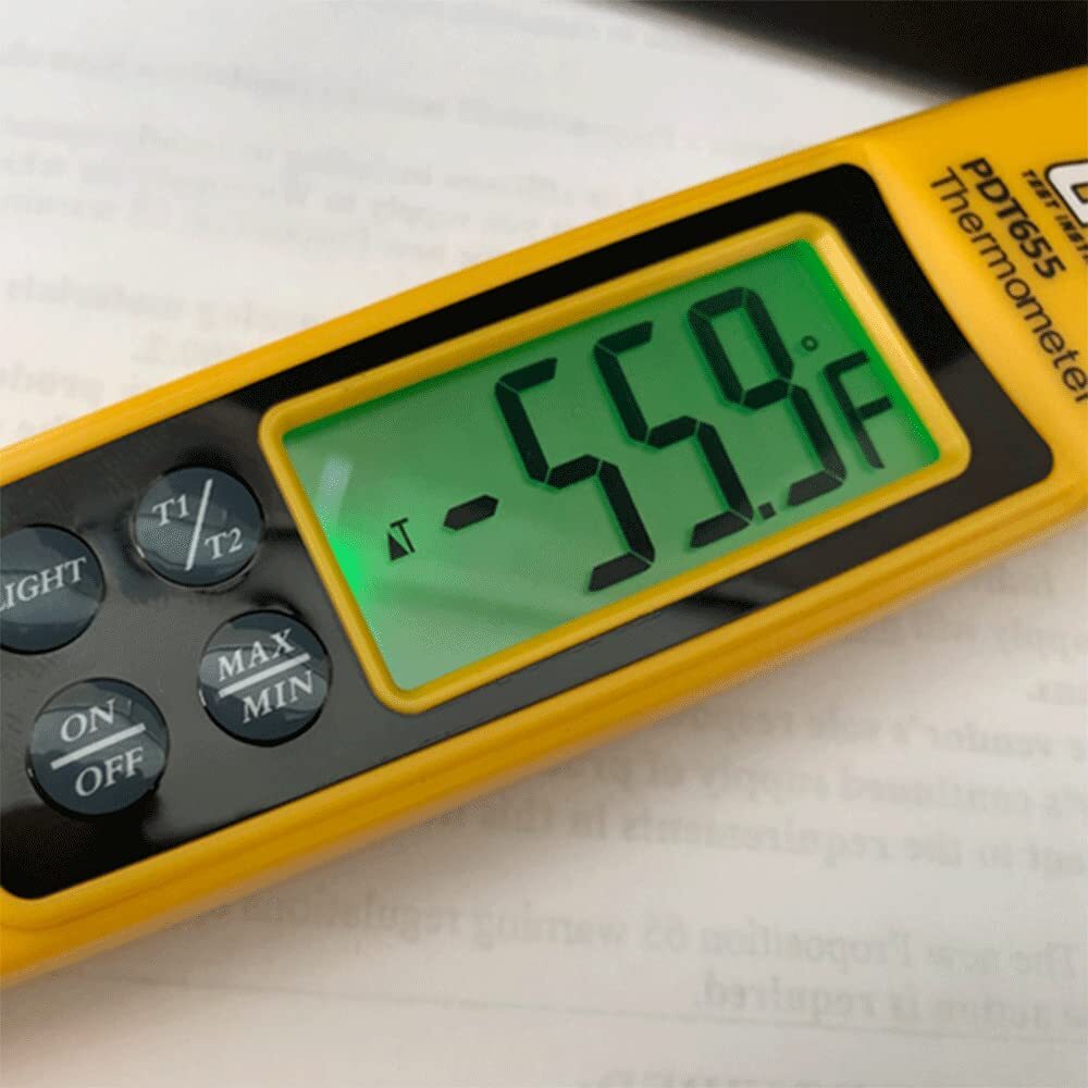 UEi PDT655 Differential Temperature Folding Pocket Thermometer, HVAC Digital