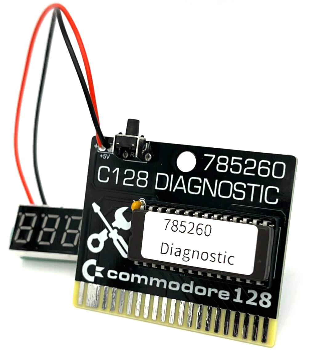 Commodore 128 Diagnostic Cartridge with Voltmeter Display USA seller
