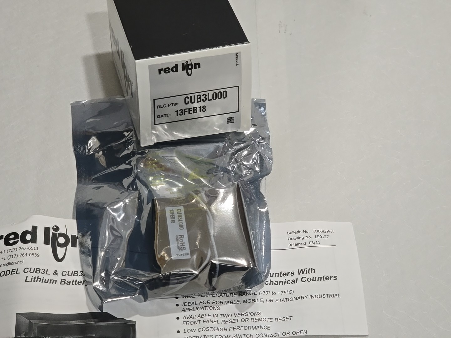 Red Lion CUB3L000 LCD Counter Module
