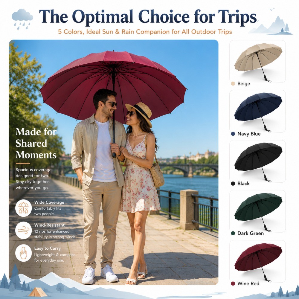 Portable Folding Parasol Sunscreen Umbrella