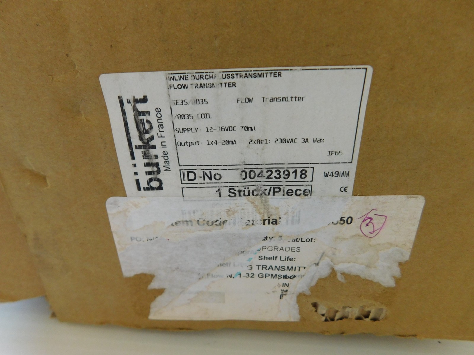 BURKERT SE35/8035 FLOW CONTROL (PQY159)