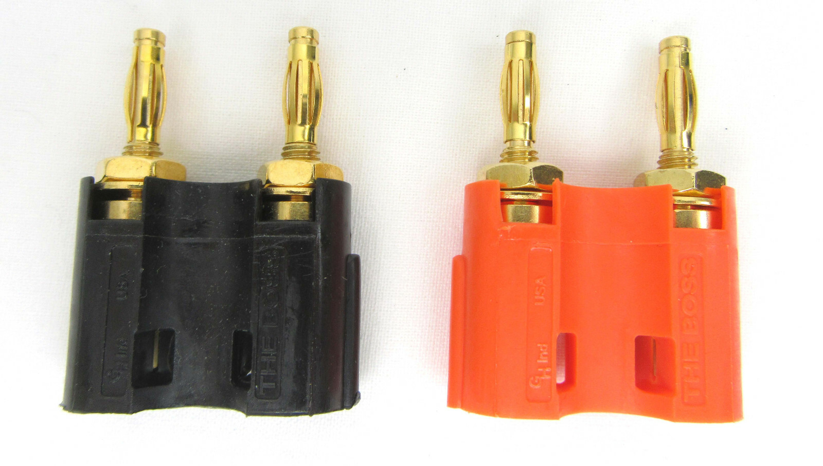 GH Industries Gold Plated Dual Banana Plugs, Set of 2 - New, Free Shipping