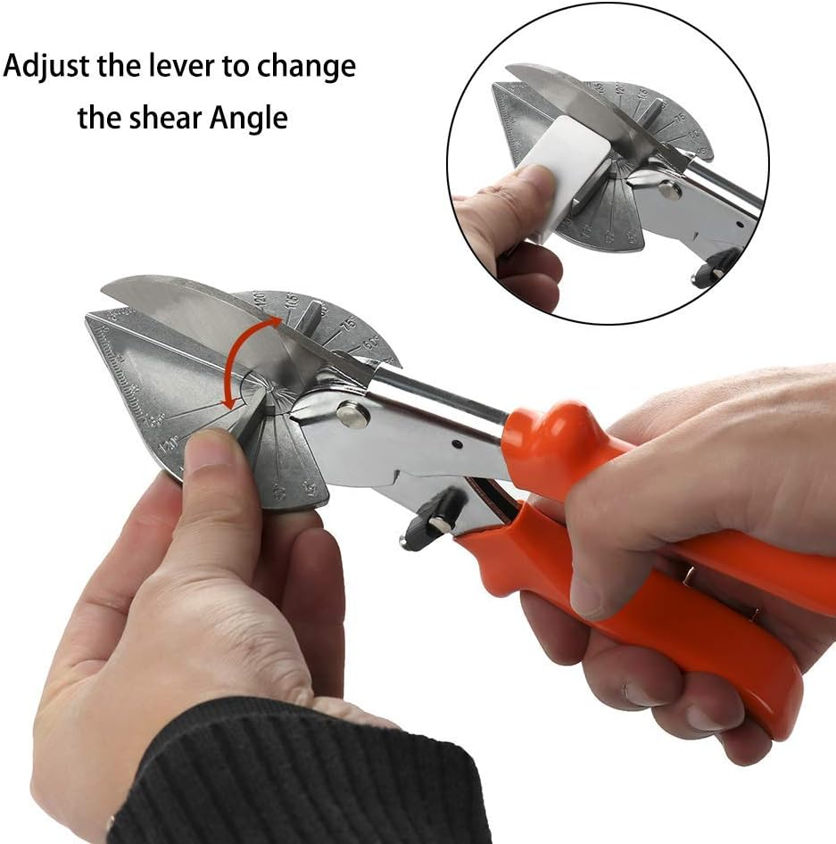 Multi Angle Miter Shear Cutter Hand Tools45-135 Degree Adjustable Angle Scis...