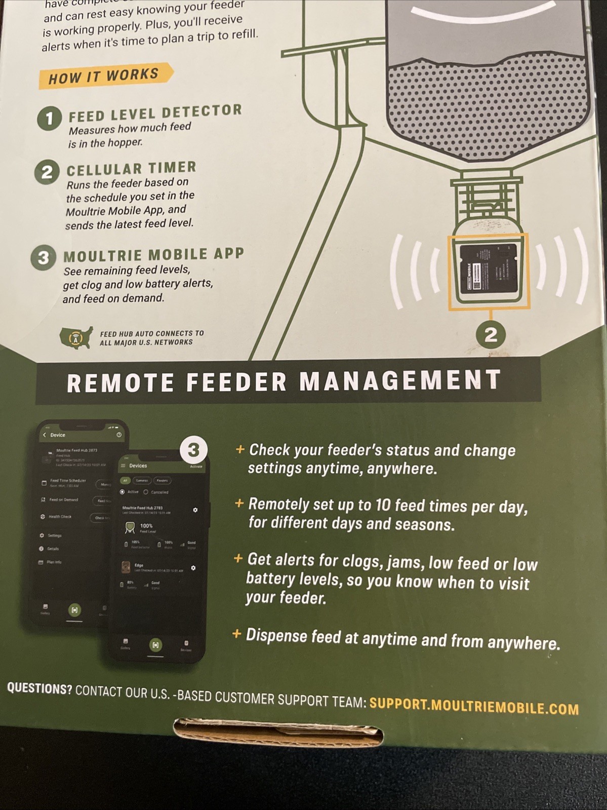 Moultrie Mobile Feed Hub Universal Cellular Timer Sealed