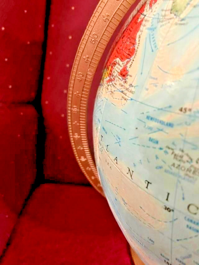 Large Rotating World Globe -- Desktop, Free Shipping
