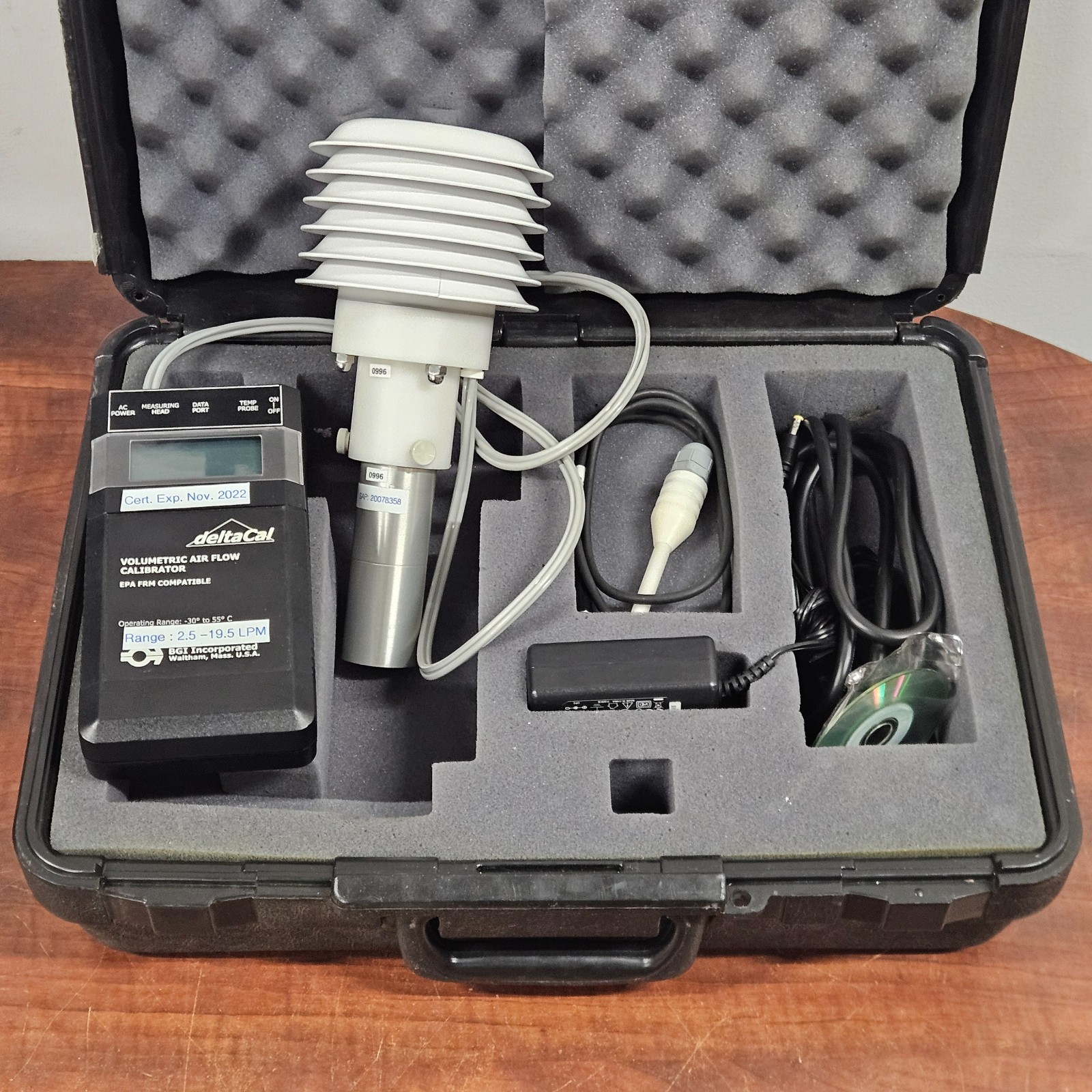 BGI Deltacal High Flow Air Calibrator Kit 2.5–19.5 LPM EPA FRM Compatible