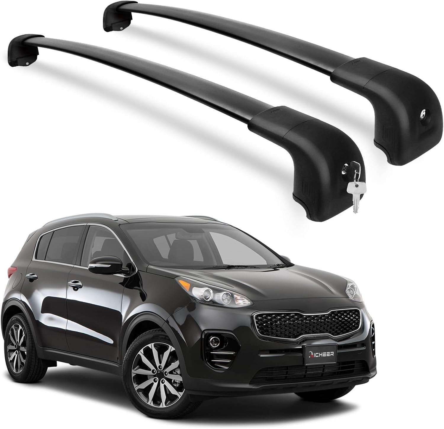 Roof Rack Cross Bars for Kia Sportage 2016 2017 2018-2022 with Side Rails