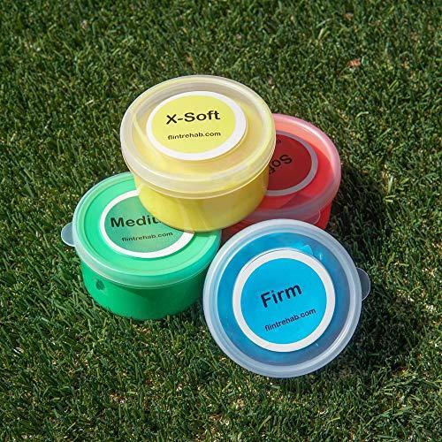 FlintRehab Premium Quality Therapy Putty (4 Pack, 3-oz Each) for Hand Exercise