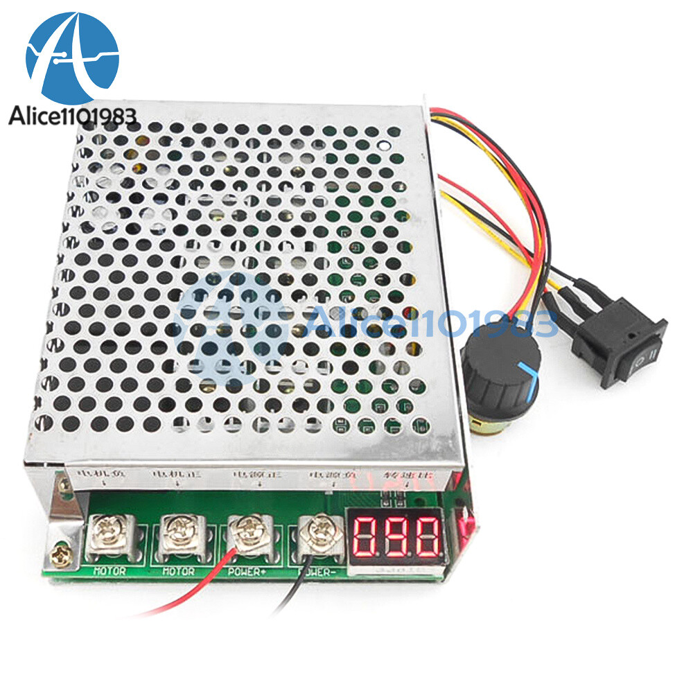 DC Motor Speed Controller Drive Module Reverse Switch 12/24/36/48V 60A 0-100A