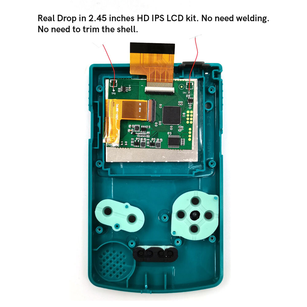 Drop In Menu IPS Backlight LCD Kit For Gameboy Color GBC W/Patterned Screen