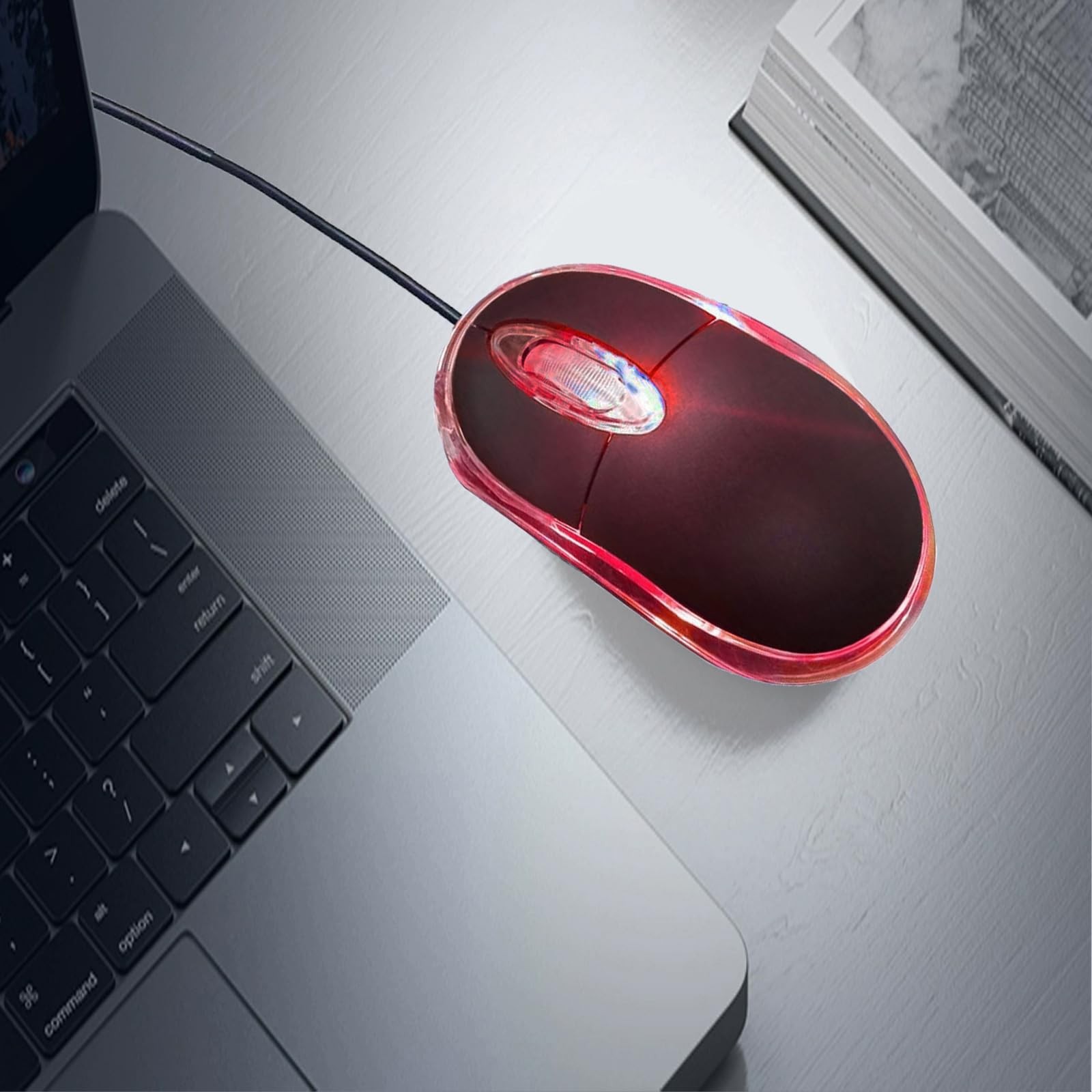 2 Pack Wired Mini Optical Mouse Computer Ergonomic 2 pack black